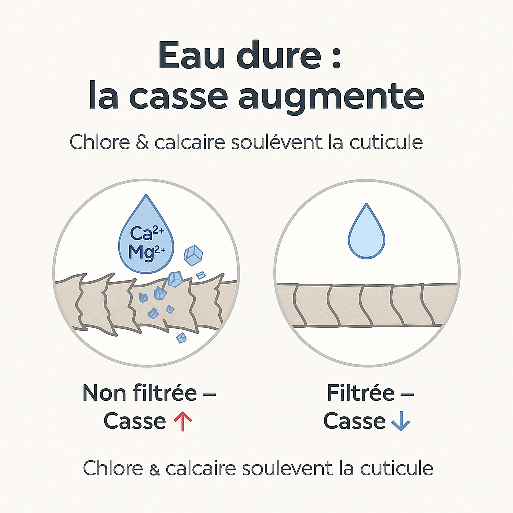 Pommeau filtrant anti chute de cheveux