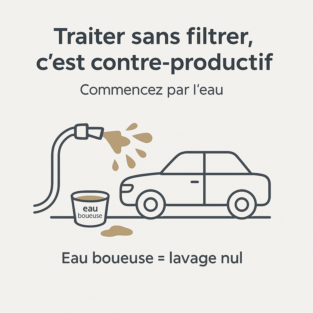 Pommeau filtrant anti chute de cheveux