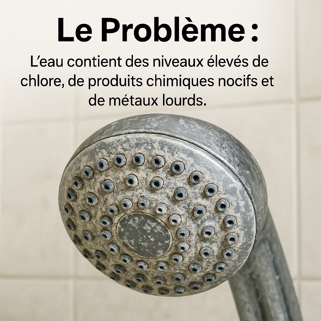 Pommeau filtrant anti chute de cheveux